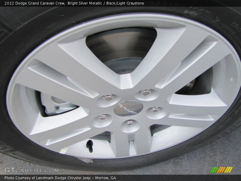 Bright Silver Metallic / Black/Light Graystone 2012 Dodge Grand Caravan Crew