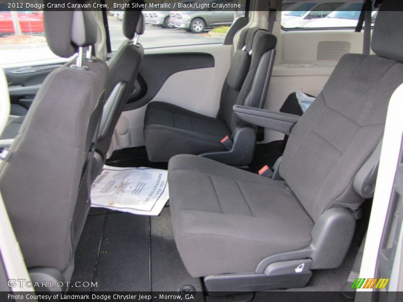 Bright Silver Metallic / Black/Light Graystone 2012 Dodge Grand Caravan Crew