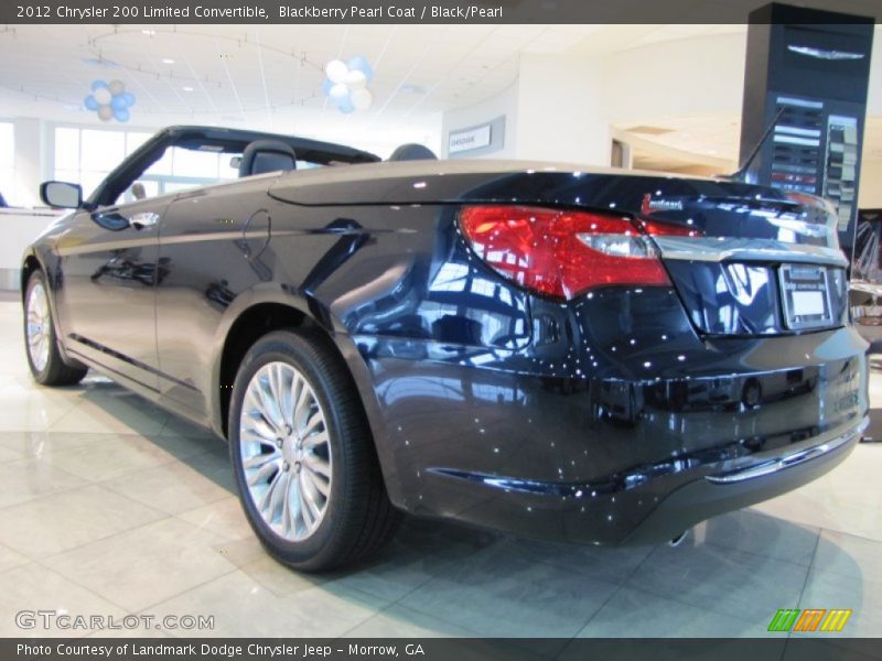 Blackberry Pearl Coat / Black/Pearl 2012 Chrysler 200 Limited Convertible