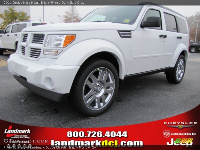 Bright White / Dark Slate Gray 2011 Dodge Nitro Heat