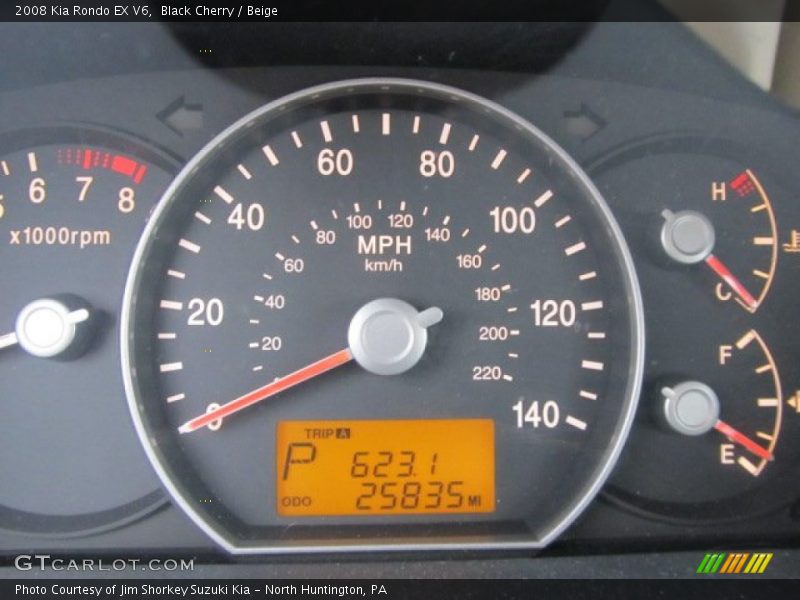 Black Cherry / Beige 2008 Kia Rondo EX V6