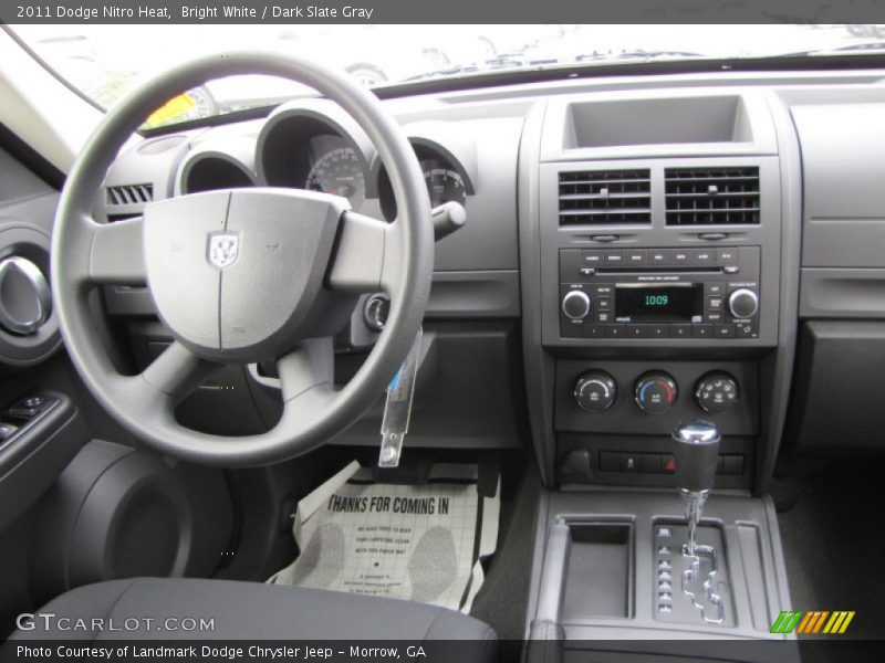 Bright White / Dark Slate Gray 2011 Dodge Nitro Heat