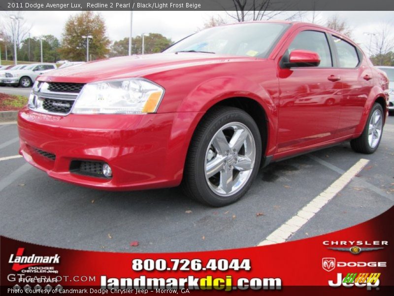 Redline 2 Pearl / Black/Light Frost Beige 2011 Dodge Avenger Lux