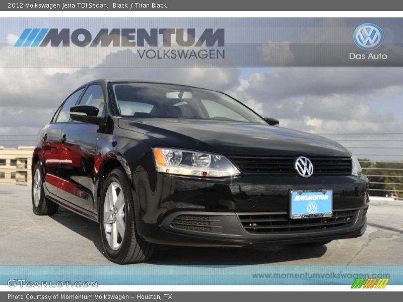 Black / Titan Black 2012 Volkswagen Jetta TDI Sedan
