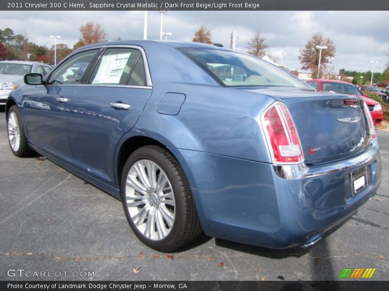 Sapphire Crystal Metallic / Dark Frost Beige/Light Frost Beige 2011 Chrysler 300 C Hemi