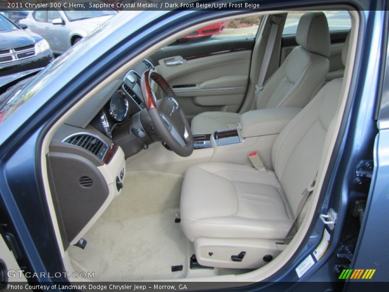 Sapphire Crystal Metallic / Dark Frost Beige/Light Frost Beige 2011 Chrysler 300 C Hemi