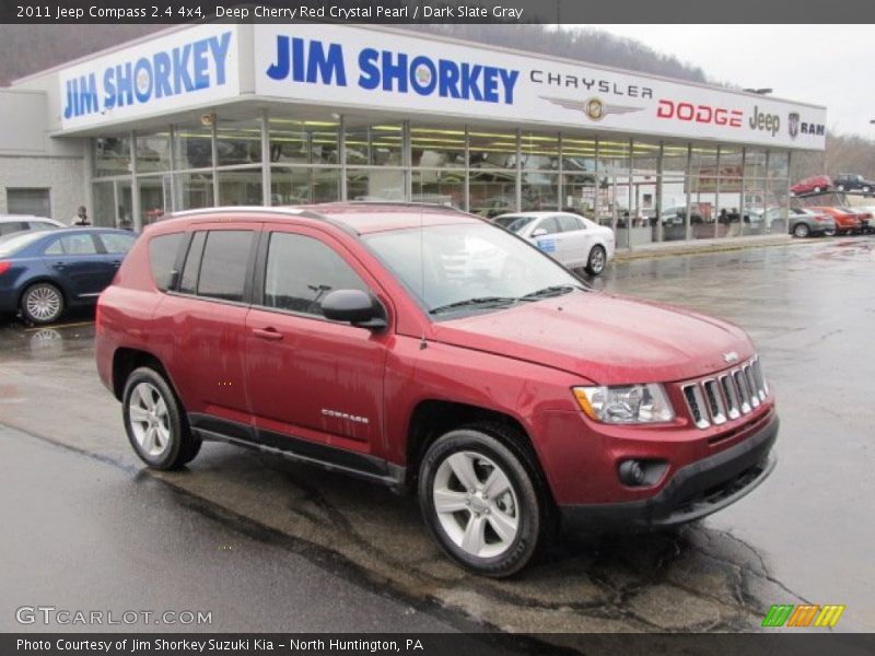 Deep Cherry Red Crystal Pearl / Dark Slate Gray 2011 Jeep Compass 2.4 4x4