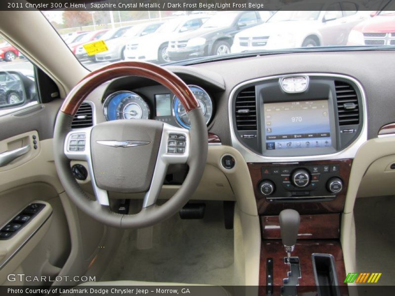 Sapphire Crystal Metallic / Dark Frost Beige/Light Frost Beige 2011 Chrysler 300 C Hemi