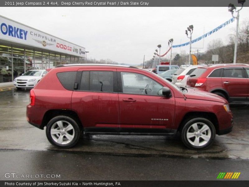 Deep Cherry Red Crystal Pearl / Dark Slate Gray 2011 Jeep Compass 2.4 4x4