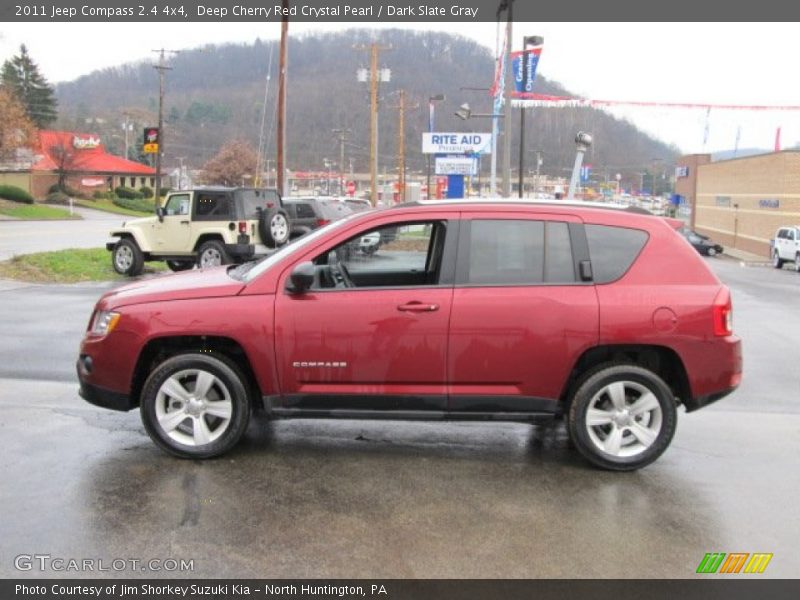 Deep Cherry Red Crystal Pearl / Dark Slate Gray 2011 Jeep Compass 2.4 4x4