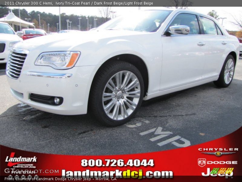 Ivory Tri-Coat Pearl / Dark Frost Beige/Light Frost Beige 2011 Chrysler 300 C Hemi