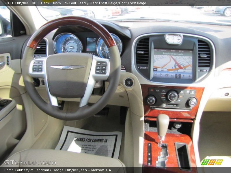 Ivory Tri-Coat Pearl / Dark Frost Beige/Light Frost Beige 2011 Chrysler 300 C Hemi