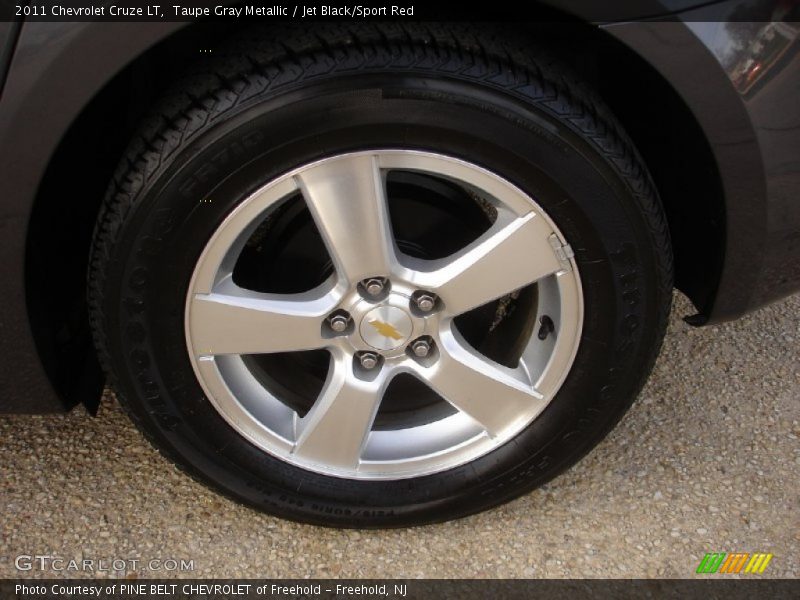 Taupe Gray Metallic / Jet Black/Sport Red 2011 Chevrolet Cruze LT