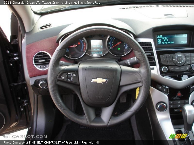 Taupe Gray Metallic / Jet Black/Sport Red 2011 Chevrolet Cruze LT