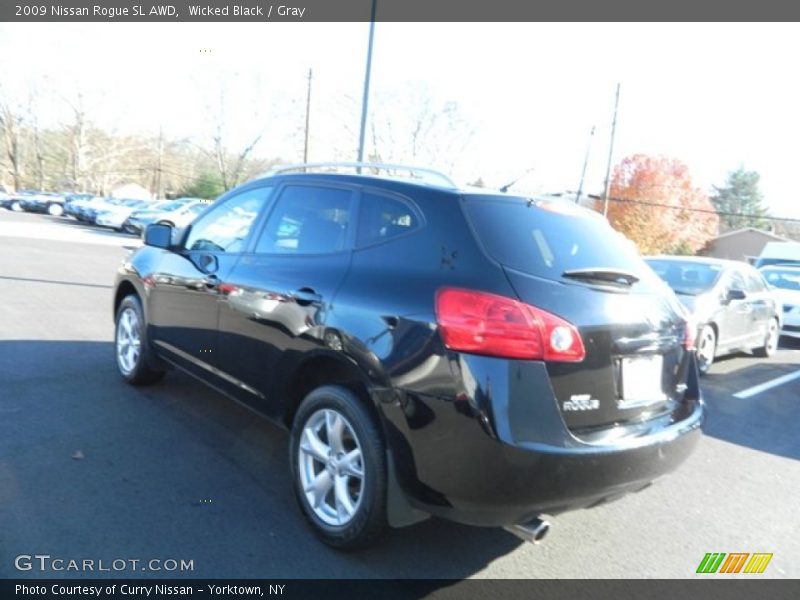 Wicked Black / Gray 2009 Nissan Rogue SL AWD