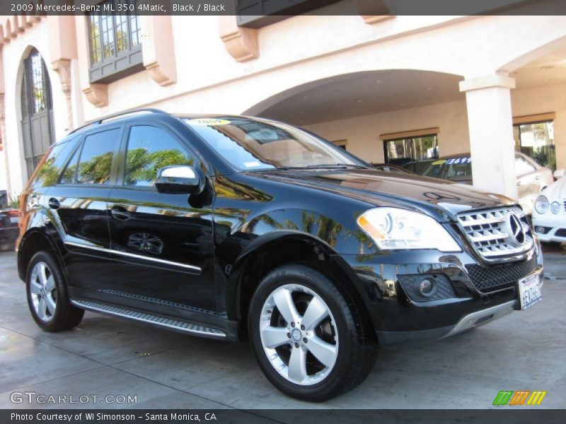 Black / Black 2009 Mercedes-Benz ML 350 4Matic