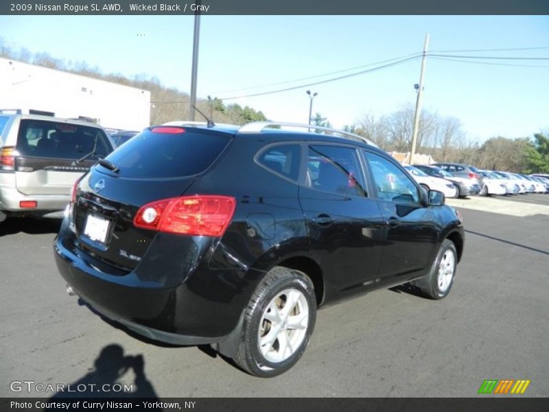 Wicked Black / Gray 2009 Nissan Rogue SL AWD