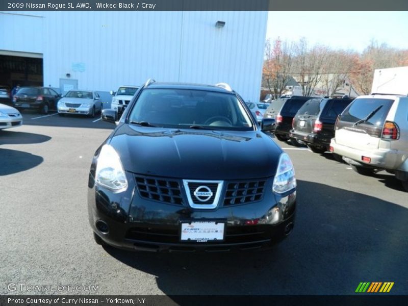 Wicked Black / Gray 2009 Nissan Rogue SL AWD