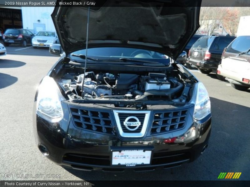 Wicked Black / Gray 2009 Nissan Rogue SL AWD