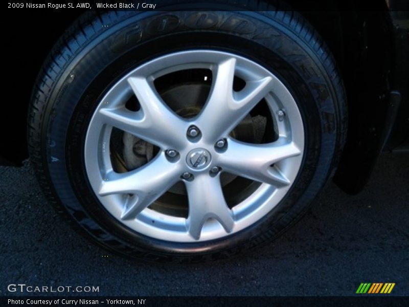 Wicked Black / Gray 2009 Nissan Rogue SL AWD