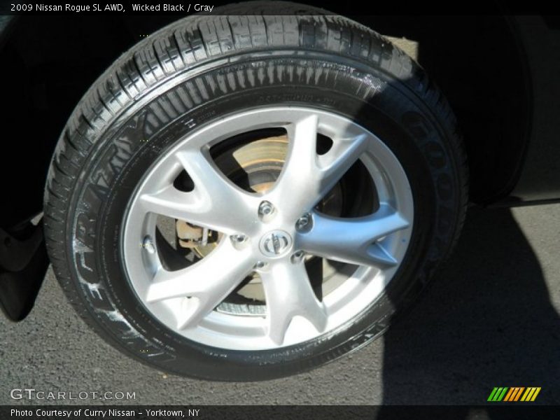 Wicked Black / Gray 2009 Nissan Rogue SL AWD