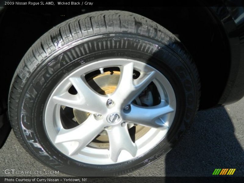 Wicked Black / Gray 2009 Nissan Rogue SL AWD