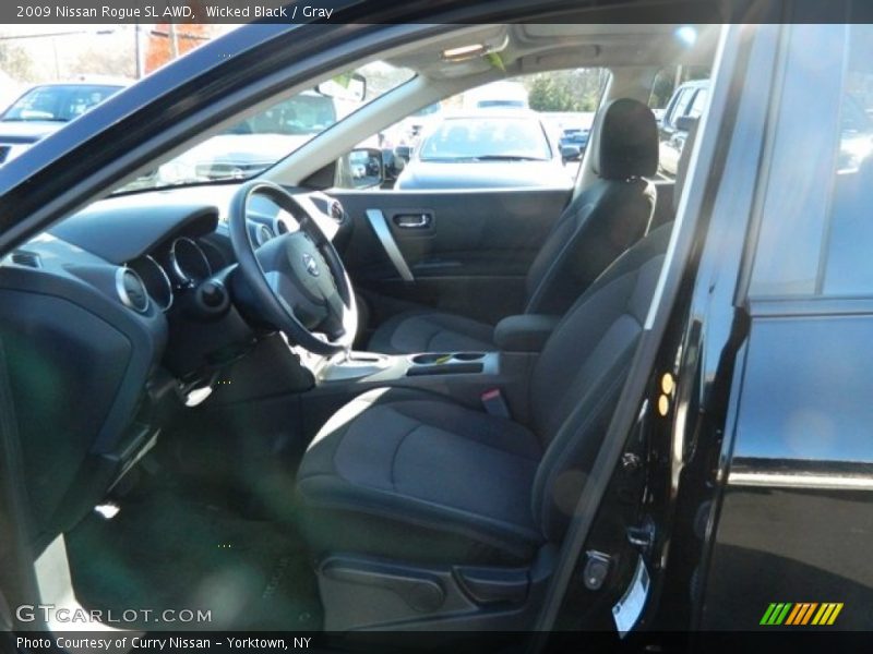 Wicked Black / Gray 2009 Nissan Rogue SL AWD
