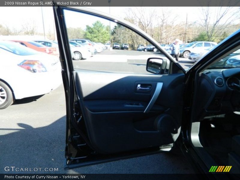 Wicked Black / Gray 2009 Nissan Rogue SL AWD