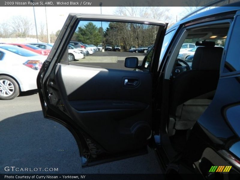 Wicked Black / Gray 2009 Nissan Rogue SL AWD