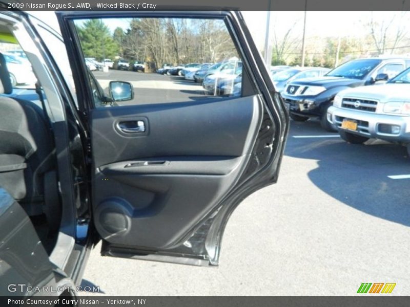 Wicked Black / Gray 2009 Nissan Rogue SL AWD