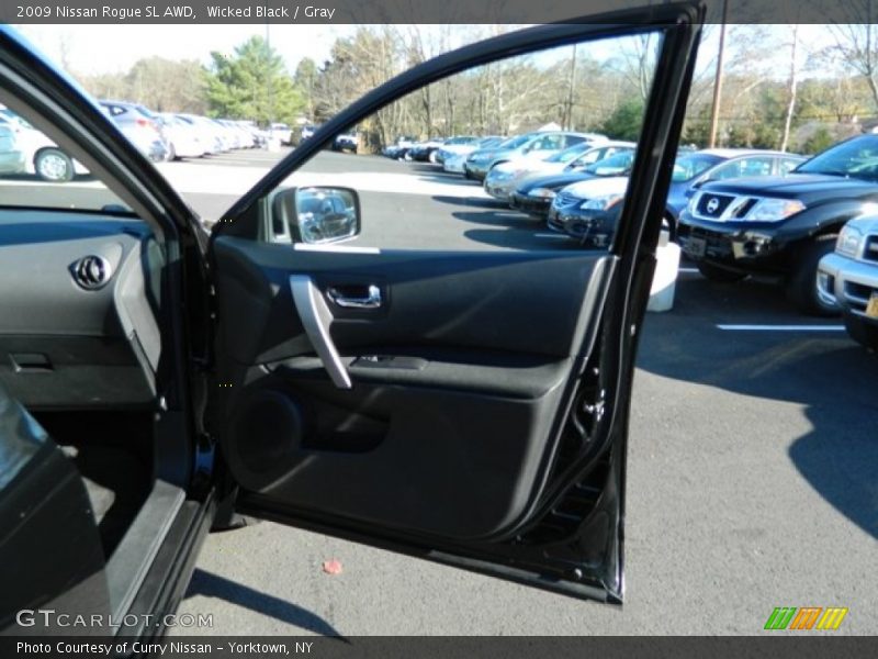Wicked Black / Gray 2009 Nissan Rogue SL AWD