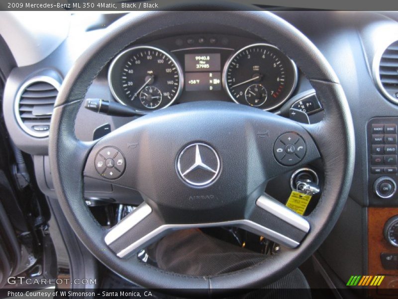 Black / Black 2009 Mercedes-Benz ML 350 4Matic