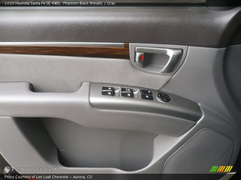 Phantom Black Metallic / Gray 2010 Hyundai Santa Fe SE 4WD