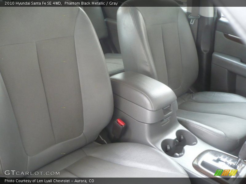 Phantom Black Metallic / Gray 2010 Hyundai Santa Fe SE 4WD