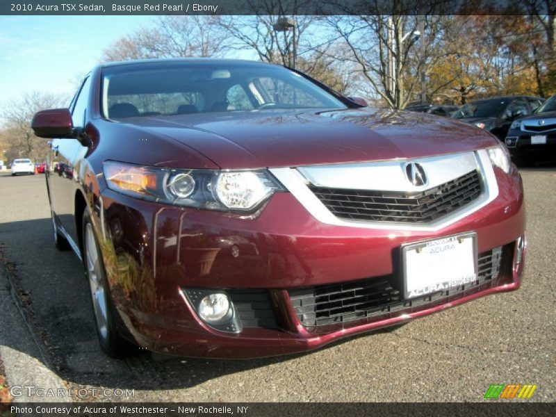 Basque Red Pearl / Ebony 2010 Acura TSX Sedan