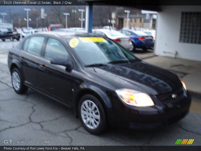 Black / Gray 2010 Chevrolet Cobalt LS Sedan