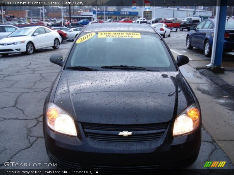 Black / Gray 2010 Chevrolet Cobalt LS Sedan