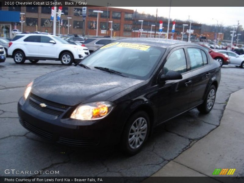 Black / Gray 2010 Chevrolet Cobalt LS Sedan