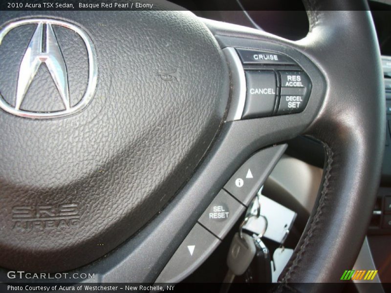 Basque Red Pearl / Ebony 2010 Acura TSX Sedan