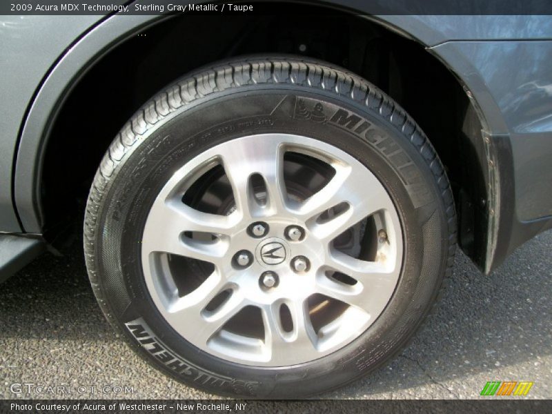 Sterling Gray Metallic / Taupe 2009 Acura MDX Technology