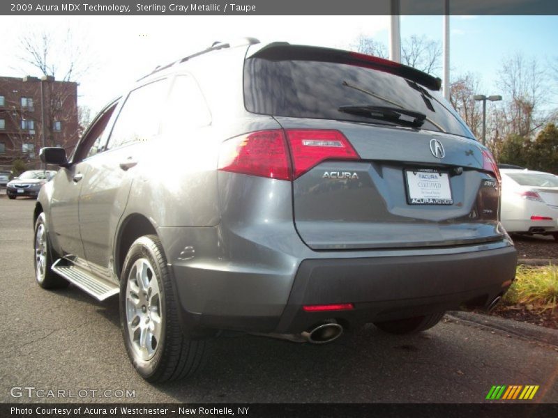 Sterling Gray Metallic / Taupe 2009 Acura MDX Technology