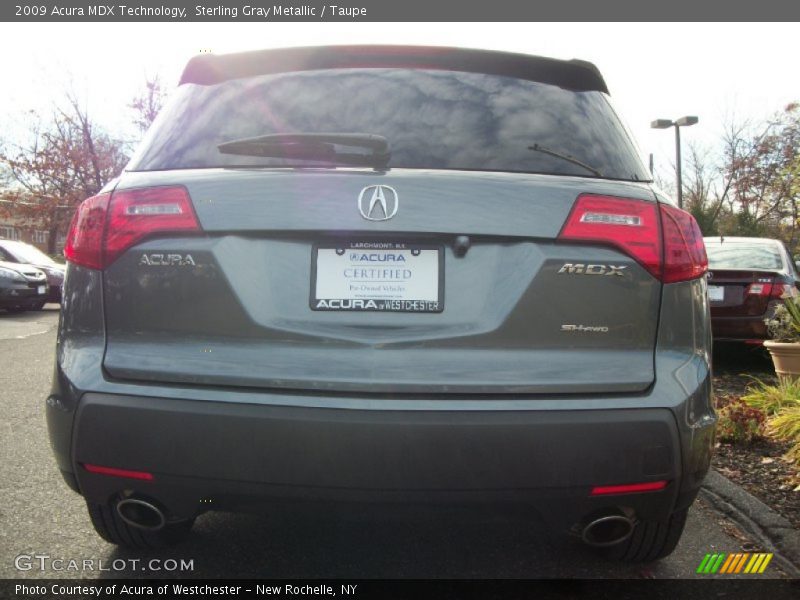 Sterling Gray Metallic / Taupe 2009 Acura MDX Technology