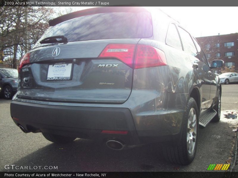 Sterling Gray Metallic / Taupe 2009 Acura MDX Technology