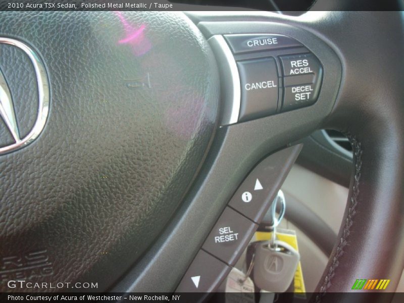 Polished Metal Metallic / Taupe 2010 Acura TSX Sedan