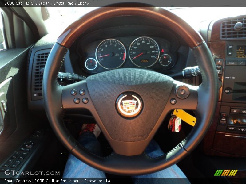Crystal Red / Ebony 2008 Cadillac CTS Sedan