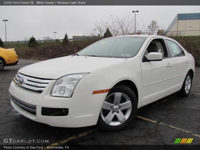 White Suede / Medium Light Stone 2009 Ford Fusion SE
