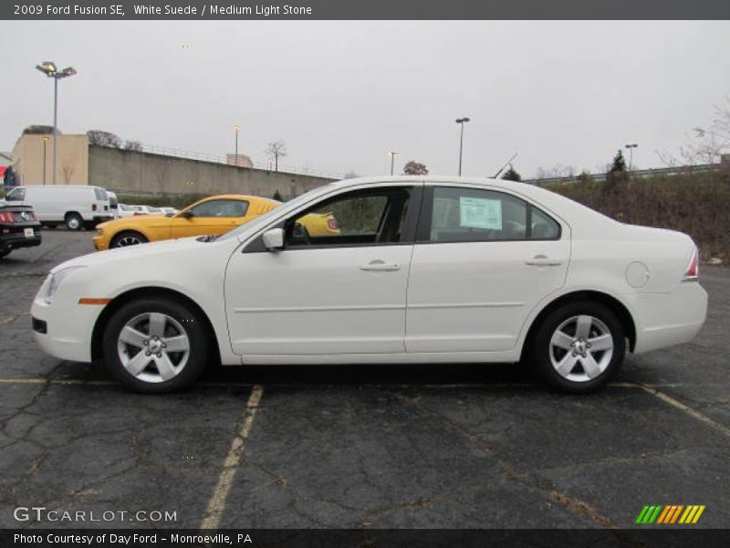 White Suede / Medium Light Stone 2009 Ford Fusion SE