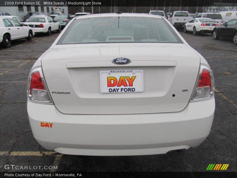 White Suede / Medium Light Stone 2009 Ford Fusion SE