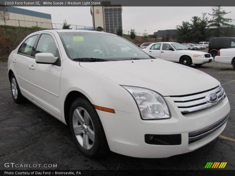 White Suede / Medium Light Stone 2009 Ford Fusion SE