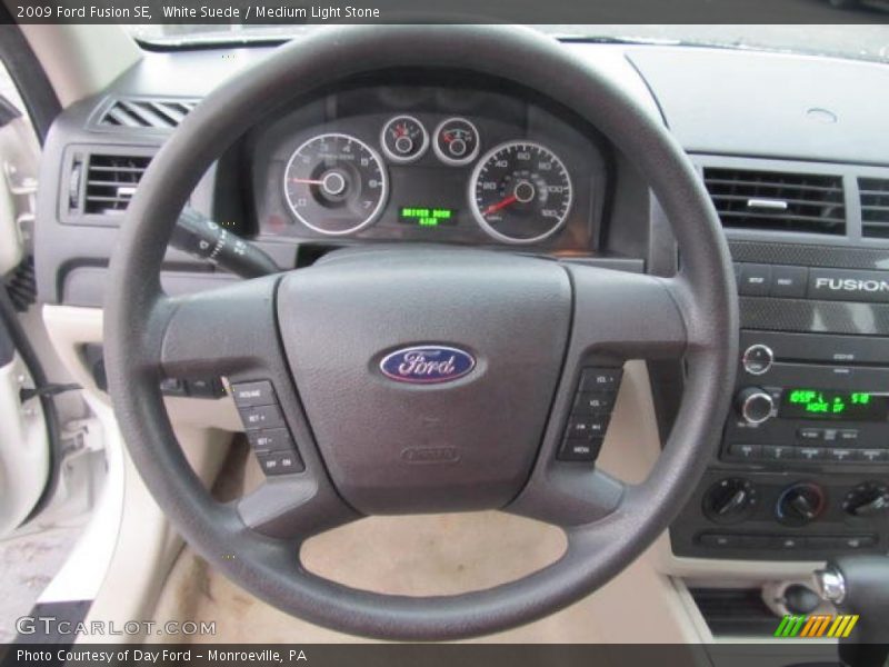 White Suede / Medium Light Stone 2009 Ford Fusion SE
